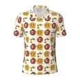 thumbnail image 1 of Yiaed Sunflowers And SkullPrint Men's Short Sleeve Polo Shirt,Golf Polo for Men Three-Button Golf Shirt Athletic Casual Collared T-Shirt- Large, 1 of 7