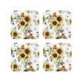 thumbnail image 1 of Yiaed Sunflowers Leaves And Birds Print Leather Coasters for Drinks - Cup Coasters Coffee Table Kitchen Table Bar, Home & Office Gifts Handmade Drink Coasters-Square, 1 of 6