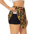 thumbnail image 1 of Yiaed Sunflowers Mushrooms Print Women's Running Shorts with Liner 3 Zipper Pockets Elastic Workout Athletic Gym Yoga Shorts-Medium, 1 of 7