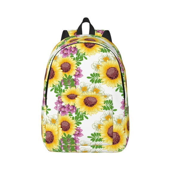 Yiaed Sunflowers Print Backpack, Premium Laptop Backpack, Travel Backpack for Women, Lightweight Backpacks, Comfortable Back Pack-Medium