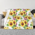 thumbnail image 1 of Yiaed Sunflowers Print Blanket Throw Blanket Soft Cozy Flannel Blanket for Home Bed Sofa Couch Chair-40"x30", 1 of 6