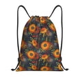 thumbnail image 1 of Yiaed Sunflowers Print Drawstring Bags Drawstring Backpack Bulk String Back Pack Gym Sport Bag-Small, 1 of 5