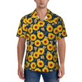 thumbnail image 1 of Yiaed Sunflowers Print Hawaiian Shirt for Men Short Sleeve Button Down Shirts Beach Shirts for Men-XX-Large, 1 of 5