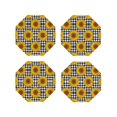 thumbnail image 1 of Yiaed Sunflowers Print Leather Coasters for Drinks - Cup Coasters Coffee Table Kitchen Table Bar, Home & Office Gifts Handmade Drink Coasters-Octagon, 1 of 6