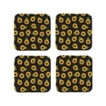 thumbnail image 1 of Yiaed Sunflowers Print Leather Coasters for Drinks - Cup Coasters Coffee Table Kitchen Table Bar, Home & Office Gifts Handmade Drink Coasters-Square, 1 of 6