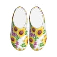 thumbnail image 1 of Yiaed Sunflowers Print Slippers Fuzzy Warm Cozy Slippers Non Slip House Slippers For Indoor Outdoor Slippers House Slippers-13, 1 of 7