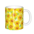 thumbnail image 1 of Yiaed Sunflowers2 Print Ceramics Coffee,Large Handle Design,Extra Large Tea and Coffee Cup for Office and Home Mugs, 1 of 6