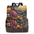 thumbnail image 1 of Yiaed Sunset Floral Fantasy Landscape Print Laptop Backpack for Women Slim Computer Bag Work Travel College Backpack Purse Fits 14 Inch Notebook, 1 of 4