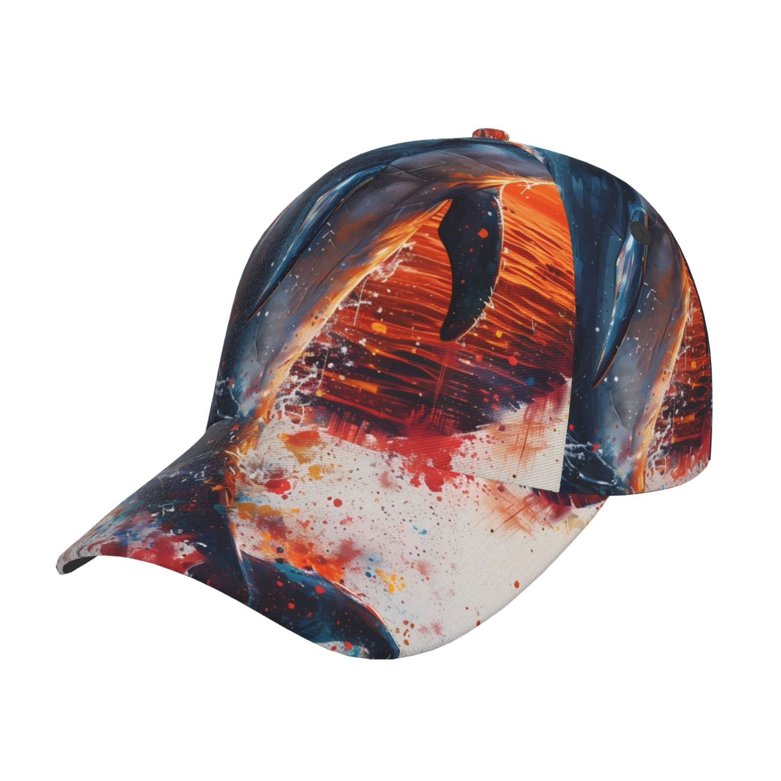 Denim Stripes Pixel Dolphin cap