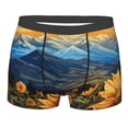 thumbnail image 1 of Yiaed Sunset Sky Sunflower Print Men's Soft Cotton Boxer Shorts Breathable Boxers Underwear Moisture-Wicking Underwear Stretch Boxer Briefs for Man-XX-Large, 1 of 5
