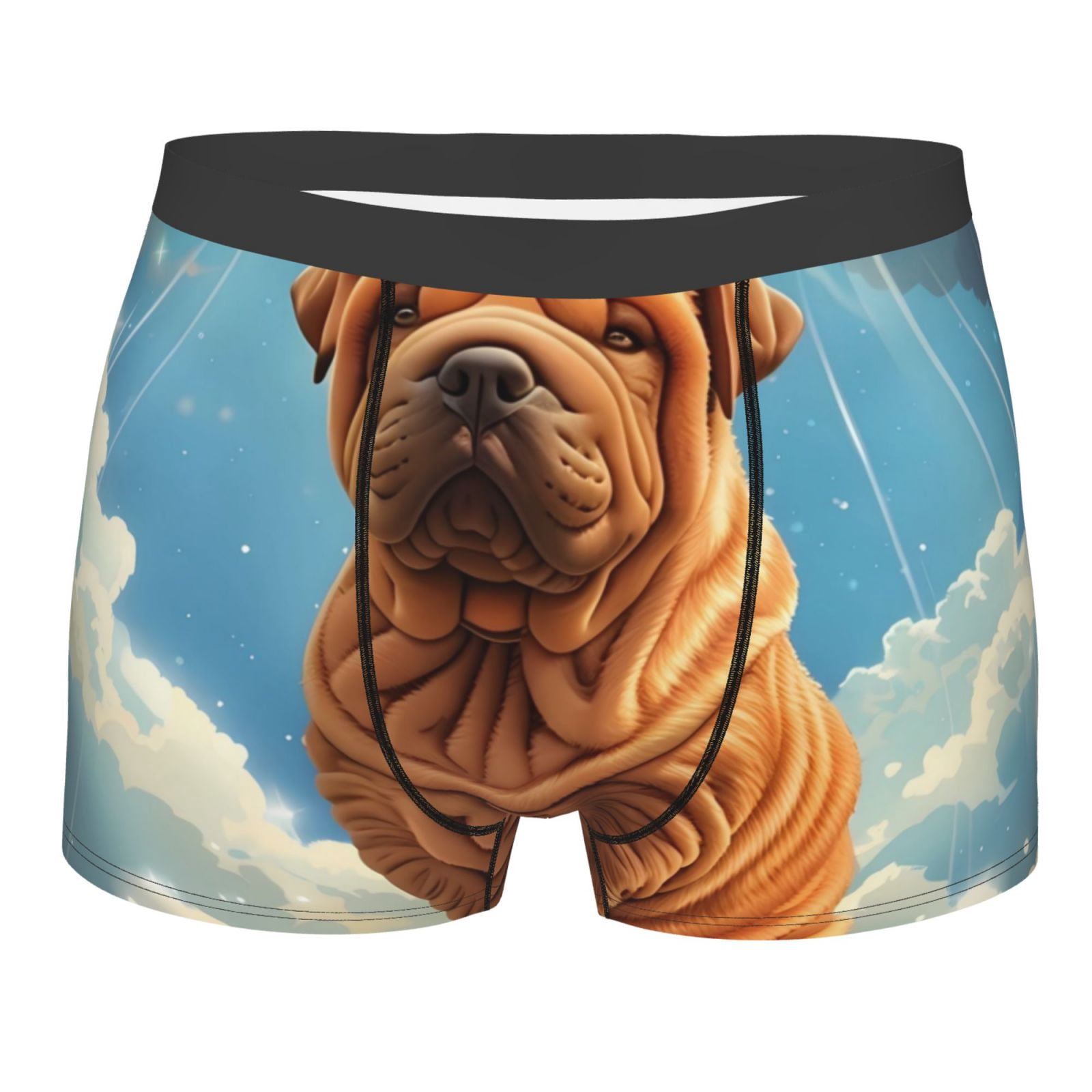 Yiaed Sunshine Cloud Bulldog Print Men's Soft Cotton Boxer Shorts ...
