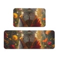 thumbnail image 1 of Yiaed Sunshine Flower Meditating Cat Kitchen Rugs Sets of 2 Kitchen Mats Cushioned Anti Fatigue Kitchen Rug Tapetes Para Cocina for Sink,Laundry Room, 1 of 6