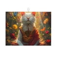 thumbnail image 1 of Yiaed Sunshine Flower Meditating Cat Print Highly Absorbent Microfiber Kitchen Counter Mat, Dish Drying Pad for Dishes, Utensils, Pots and Pans, Large 18" x 24", 1 of 7