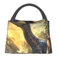 thumbnail image 1 of Yiaed Sunshine Jungle Dinosaur Print Lunch box lunch bag Portable Insulated Lunch Box for Women Men Cooler Tote Bag with Front Pocket for Work Picnic Travel, 1 of 1
