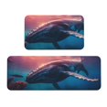 thumbnail image 1 of Yiaed Sunshine Ocean Whale Kitchen Rugs Sets of 2 Kitchen Mats Cushioned Anti Fatigue Kitchen Rug Tapetes Para Cocina for Sink,Laundry Room, 1 of 6
