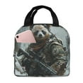 thumbnail image 1 of Yiaed Surreal Panda Warrior Print Insulated Lunch Bag Reusable Cute Tote Lunch Box, Leakproof Cooler Lunch Bags for Work Office Travel School Picnic, 1 of 5