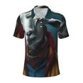 thumbnail image 1 of Yiaed Surrealist GoatPrint Men's Short Sleeve Polo Shirt,Golf Polo for Men Three-Button Golf Shirt Athletic Casual Collared T-Shirt- X-Large, 1 of 7