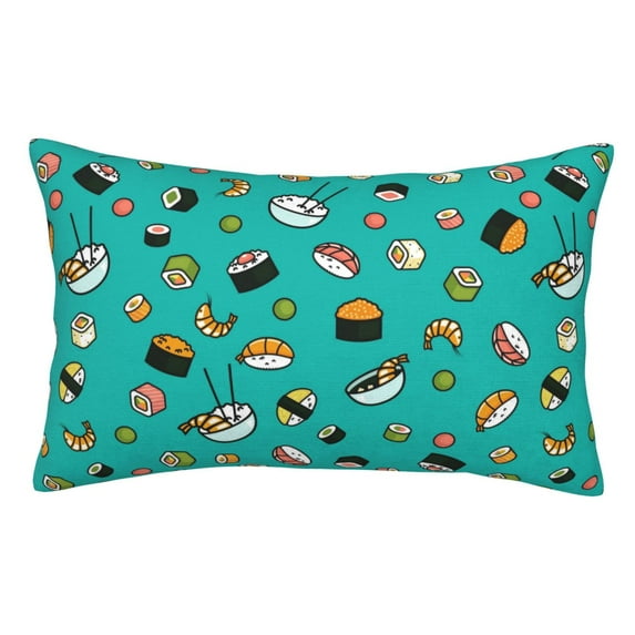 Yiaed Sushi Print Brushed Microfiber Envelope Pillowcases, Standard,Envelope Closure Pillow Cases(No pillow core)-16"x24"