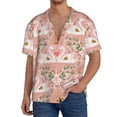 thumbnail image 1 of Yiaed Swan Couple Print Mens Casual Wrinkle Free Shirts Short Sleeve Button Down Summer Stretch Dress Shirt-X-Large, 1 of 5