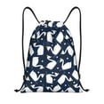 thumbnail image 1 of Yiaed Swan Print Drawstring Bags Drawstring Backpack Bulk String Back Pack Gym Sport Bag-Medium, 1 of 5