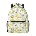 thumbnail image 1 of Yiaed Sweet Honey Print School Backpack College Backpack Daypacks for Students High School Spacious and Durable Daypack for Work and Travel-One Size, 1 of 6