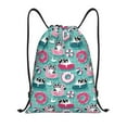thumbnail image 1 of Yiaed Swimming Bulldog Print Drawstring Bags Drawstring Backpack Bulk String Back Pack Gym Sport Bag-Medium, 1 of 5