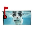 thumbnail image 1 of Yiaed Swimming Cat Goggles Print Mailbox Covers, Magnetic Mailbox Cover, Mail Box Covers for Garden Outdoor Decor Box Covers-21x18 in, 1 of 8