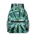 thumbnail image 1 of Yiaed Teal Cactus Print School Backpack College Backpack Daypacks for Students High School Spacious and Durable Daypack for Work and Travel-One Size, 1 of 6