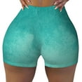 thumbnail image 1 of Yiaed Teal Turquoise1 Print Women's Athletic Shorts Running Shorts Sporty Short High Waisted Elastic Workout Shorts for Yoga Gym Running & Sports -X-Large, 1 of 8