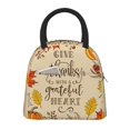 thumbnail image 1 of Yiaed Thanksgiving With A Grateful Heart Print Lunch Bag Adult Insulated Lunch Box, Leakproof Cooler Food Lunch Containers Reusable High Capacity Lunch Tote Bags-One Size, 1 of 6