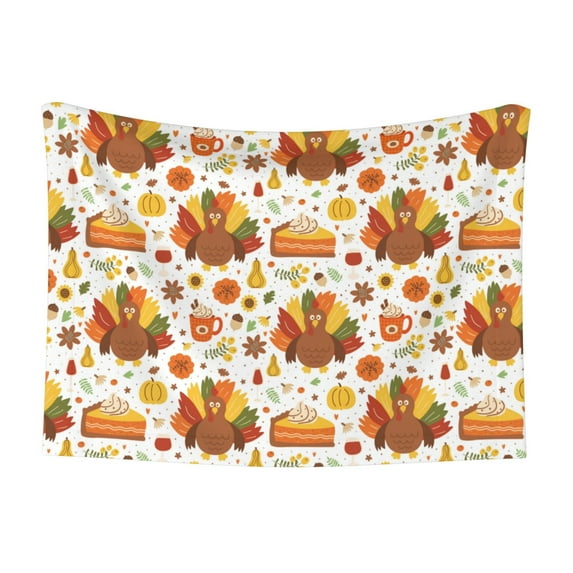 Yiaed Thanksgiving With Turkey Print Dog Blankets-Cat Blanket Washable for Couch Protection,Puppy Blanket, Soft Plush Reversible Throw Furniture Protector-Small