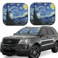 thumbnail image 1 of Yiaed The Starry Night Print Car Front Windshield Sun Shade,Foldable Anti-UV Car Sunshade for Front Window for Most Vehicles-Medium, 1 of 5