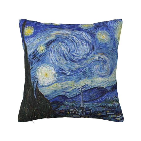 Yiaed The Starry Night Print Pillow Covers Super Soft Decorative Square Throw Pillow Covers Case Cushion Covers for Sofa Couch Bedroom Car Decor(No pillow core)-24"x24"