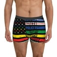 thumbnail image 1 of Yiaed Thin Green Line With USA Flag Print Men's Soft Cotton Boxer Shorts Breathable Boxers Underwear Moisture-Wicking Underwear Stretch Boxer Briefs for Man-Medium, 1 of 5