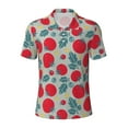 thumbnail image 1 of Yiaed TomatoPrint Men's Short Sleeve Polo Shirt,Golf Polo for Men Three-Button Golf Shirt Athletic Casual Collared T-Shirt- 3X-Large, 1 of 7