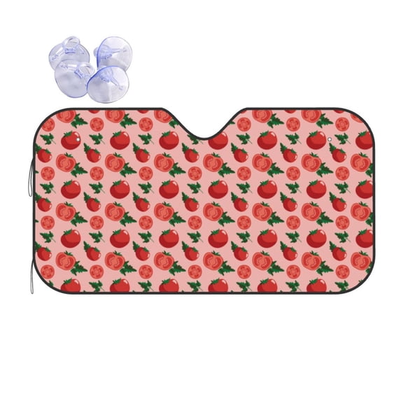Yiaed Tomatoes Print Car Windshield Sunshade Front Auto Car Front Window Sun Shade Foldable Sun Visor Shield Cover Auto Accessories for Sedan SUV Truck-Medium