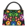 thumbnail image 1 of Yiaed Traditional Floral Polish Print Lunch box lunch bag Portable Insulated Lunch Box for Women Men Cooler Tote Bag with Front Pocket for Work Picnic Travel, 1 of 6