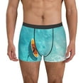 thumbnail image 1 of Yiaed Tranquil Ocean Canoe Journey Print Men's Soft Cotton Boxer Shorts Breathable Boxers Underwear Moisture-Wicking Underwear Stretch Boxer Briefs for Man-Medium, 1 of 5