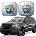 thumbnail image 1 of Yiaed Travel Around The World Print Car Front Windshield Sun Shade,Foldable Anti-UV Car Sunshade for Front Window for Most Vehicles-Small, 1 of 5