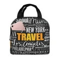 thumbnail image 1 of Yiaed Travel Print Insulated Lunch Bag Reusable Cute Tote Lunch Box, Leakproof Cooler Lunch Bags for Work Office Travel School Picnic, 1 of 5
