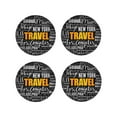 thumbnail image 1 of Yiaed Travel Print Leather Coasters for Drinks - Cup Coasters Coffee Table Kitchen Table Bar, Home & Office Gifts Handmade Drink Coasters-Round Shape, 1 of 6