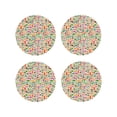 thumbnail image 1 of Yiaed Travel Print Leather Coasters for Drinks - Cup Coasters Coffee Table Kitchen Table Bar, Home & Office Gifts Handmade Drink Coasters-Round Shape, 1 of 6