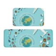 thumbnail image 1 of Yiaed Travelling on Airplane Kitchen Rugs Sets of 2 Kitchen Mats Cushioned Anti Fatigue Kitchen Rug Tapetes Para Cocina for Sink,Laundry Room, 1 of 6