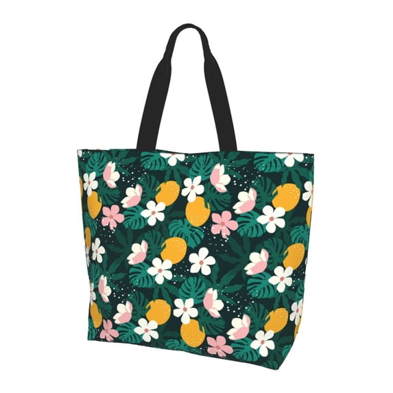 Yiaed Tropical Fruit Print Handbag for Women Tote Purse Shoulder Bag Large Fashion Hobo Purse Handbag Shopping Tote
