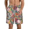 thumbnail image 1 of Yiaed Tropical Fruit Print Men's Swim Trunks with Lining Quick Dry Sports Shorts Beach Shorts Boardshorts-X-Large, 1 of 5