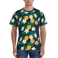 thumbnail image 1 of Yiaed Tropical Fruit Print Mens Short Sleeve Tight Fit T-Shirt, Crewneck Casual Tee-XX-Large, 1 of 5