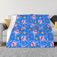 thumbnail image 1 of Yiaed Tropical Jellyfishes Print Blanket Throw Blanket Soft Cozy Flannel Blanket for Home Bed Sofa Couch Chair-50"x40", 1 of 6