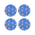 thumbnail image 1 of Yiaed Tropical Jellyfishes Print Leather Coasters for Drinks - Cup Coasters Coffee Table Kitchen Table Bar, Home & Office Gifts Handmade Drink Coasters-Round Shape, 1 of 6