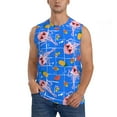 thumbnail image 1 of Yiaed Tropical Jellyfishes Print Men's Singlet Vests Summer Running Muscle Tank Tops Gym Undershirt Round Neck Sleeveless for man, 1 of 5
