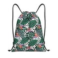 thumbnail image 1 of Yiaed Tropical Leaves Print Drawstring Bags Drawstring Backpack Bulk String Back Pack Gym Sport Bag-Medium, 1 of 1